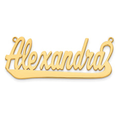 14K Polished Name Plate