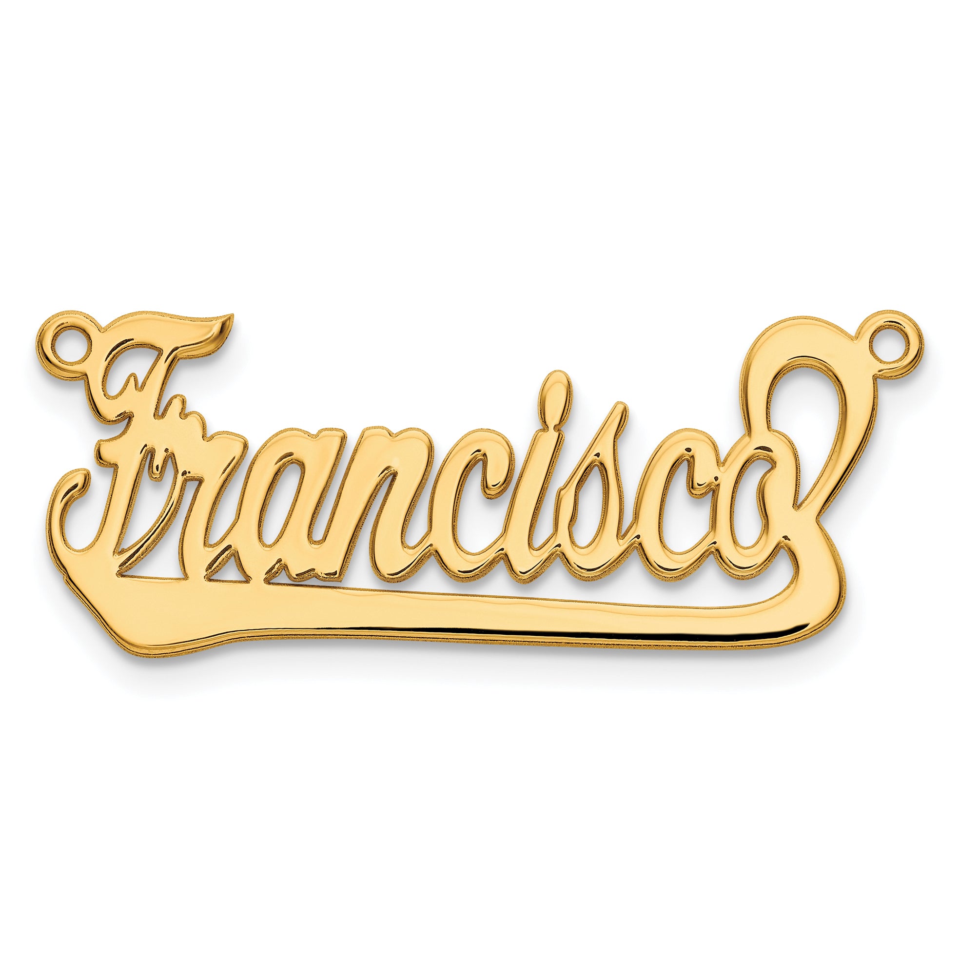 14K Polished Name Plate