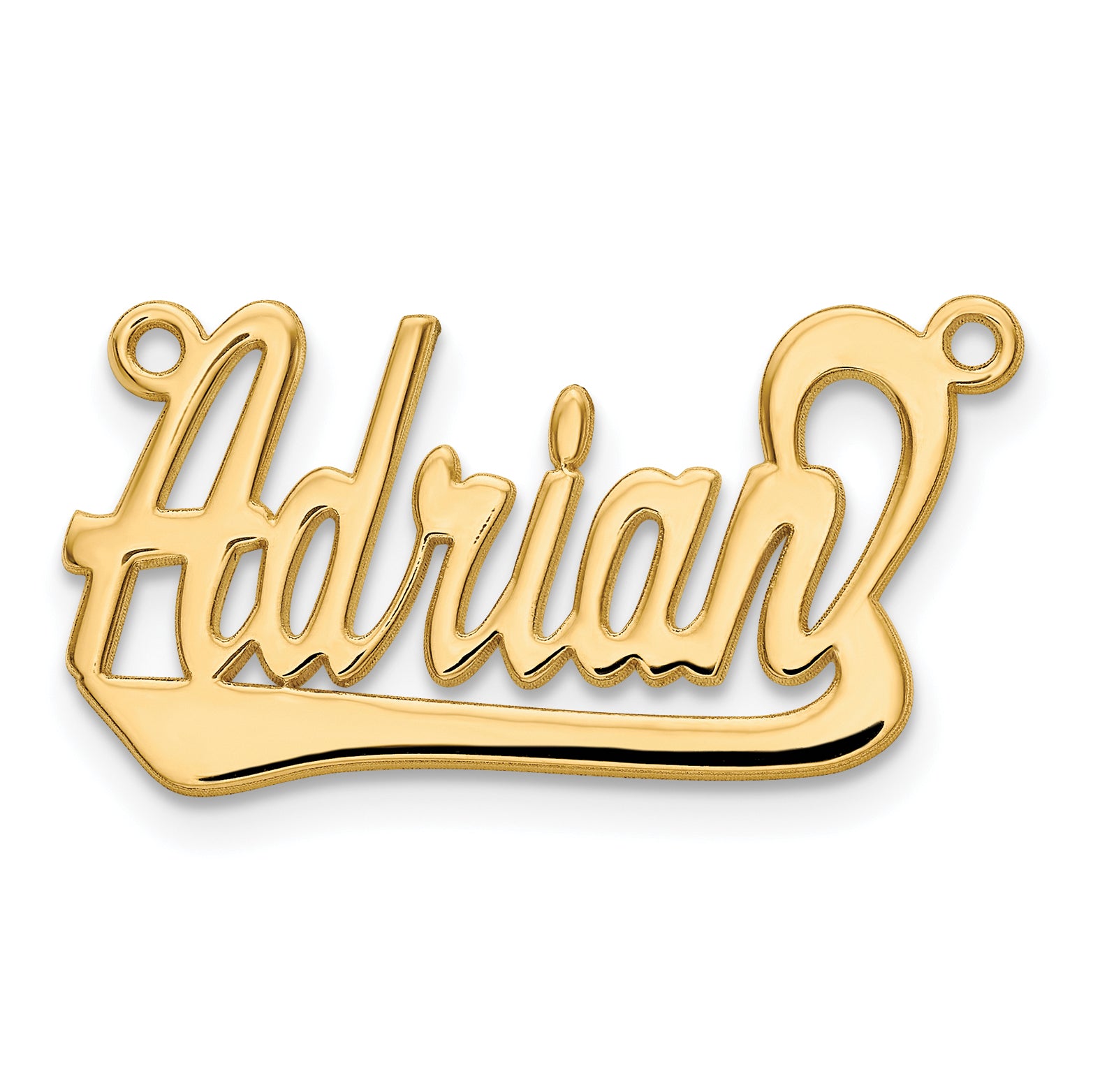 14K Polished Name Plate