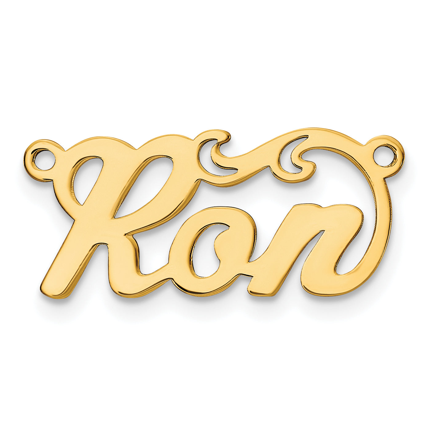 14K Polished Name Plate