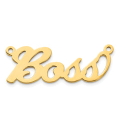 14K Polished Name Plate