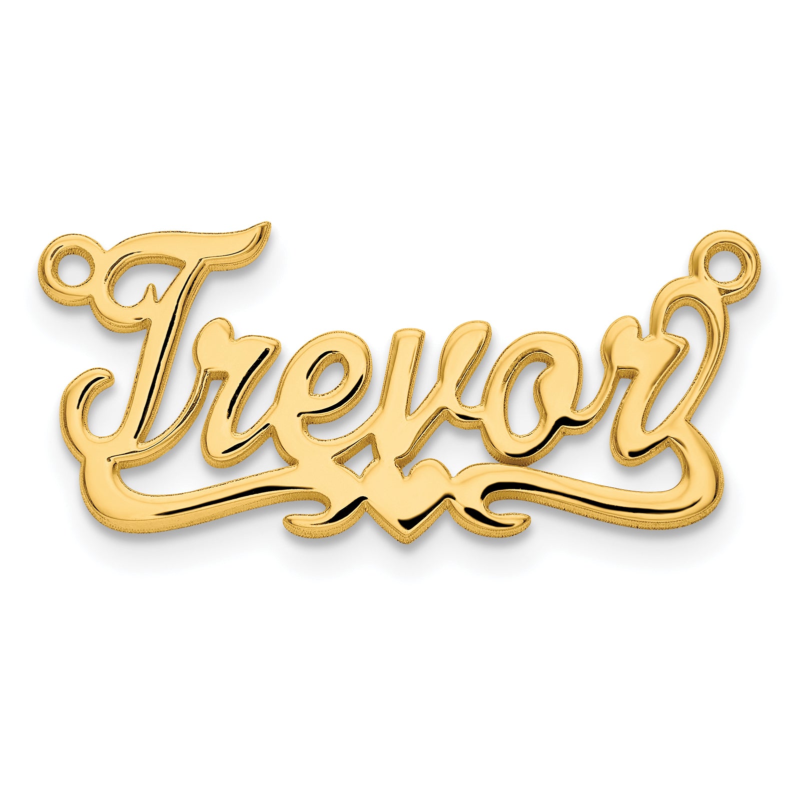 14K Polished Heart Name Plate