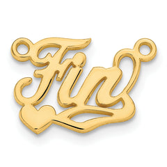 14K Polished Heart Name Plate