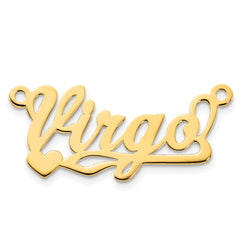 14K Polished Heart Name Plate