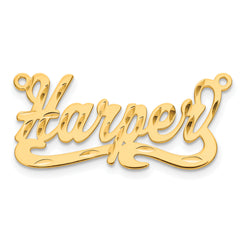 14K Diamond-cut Name Plate