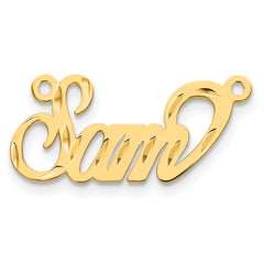 14K Diamond-cut Name Plate