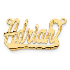 14K Diamond-cut Name Plate