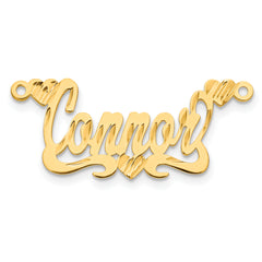 14K Diamond-cut Hearts Name Plate