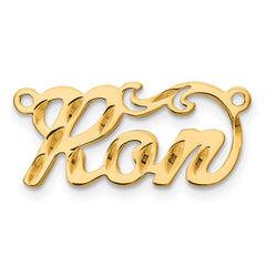 14K Diamond-cut Name Plate