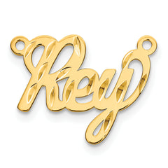 14K Diamond-cut Name Plate