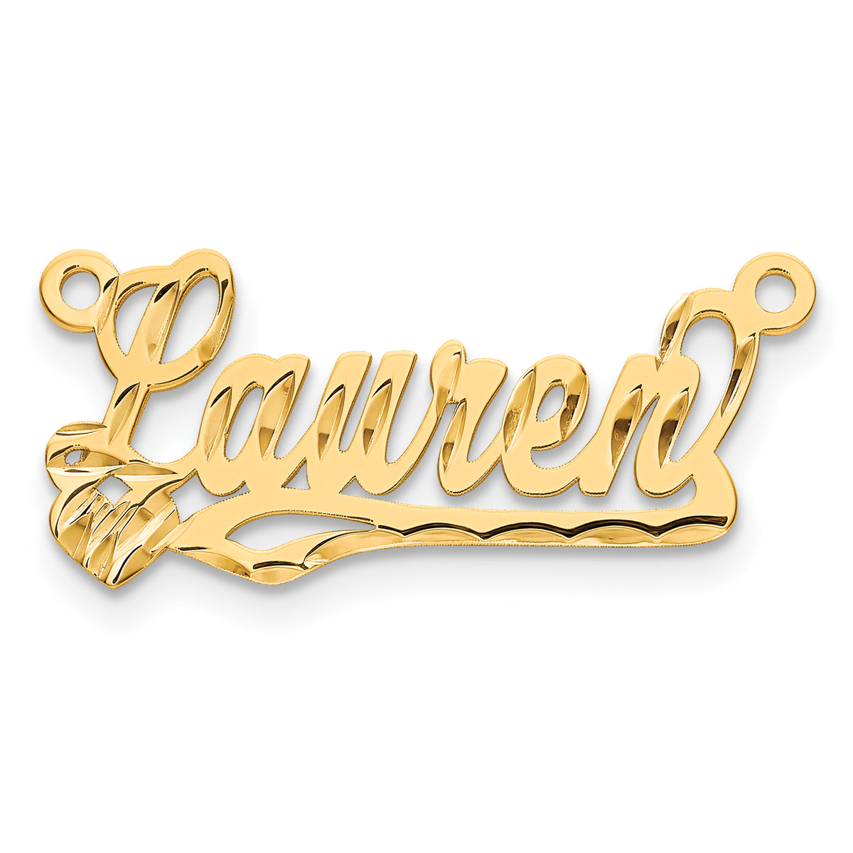 14K Diamond-cut Name Plate