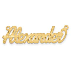 14K Satin Diamond-cut Name Plate