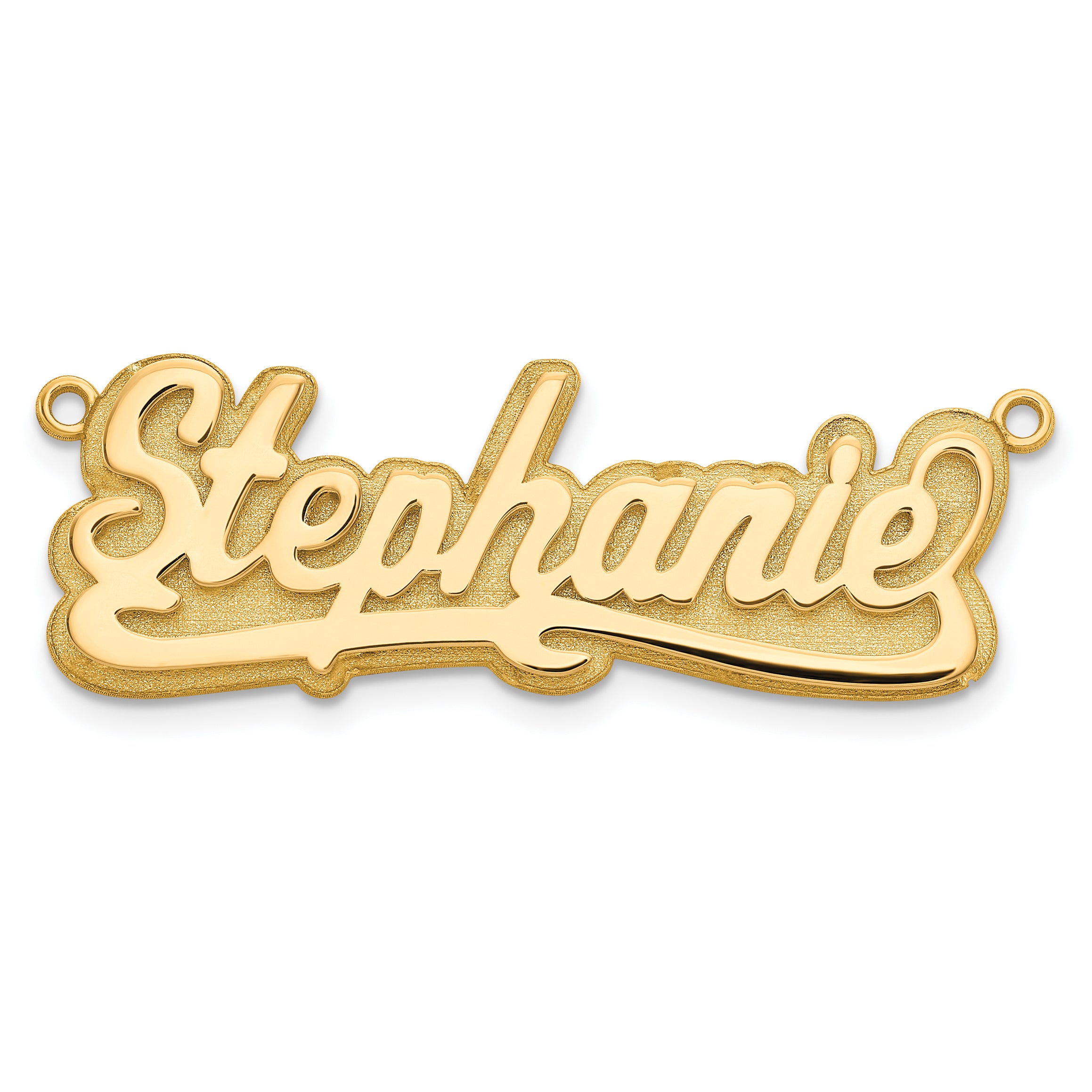 14KY 3D Polished Name Plate