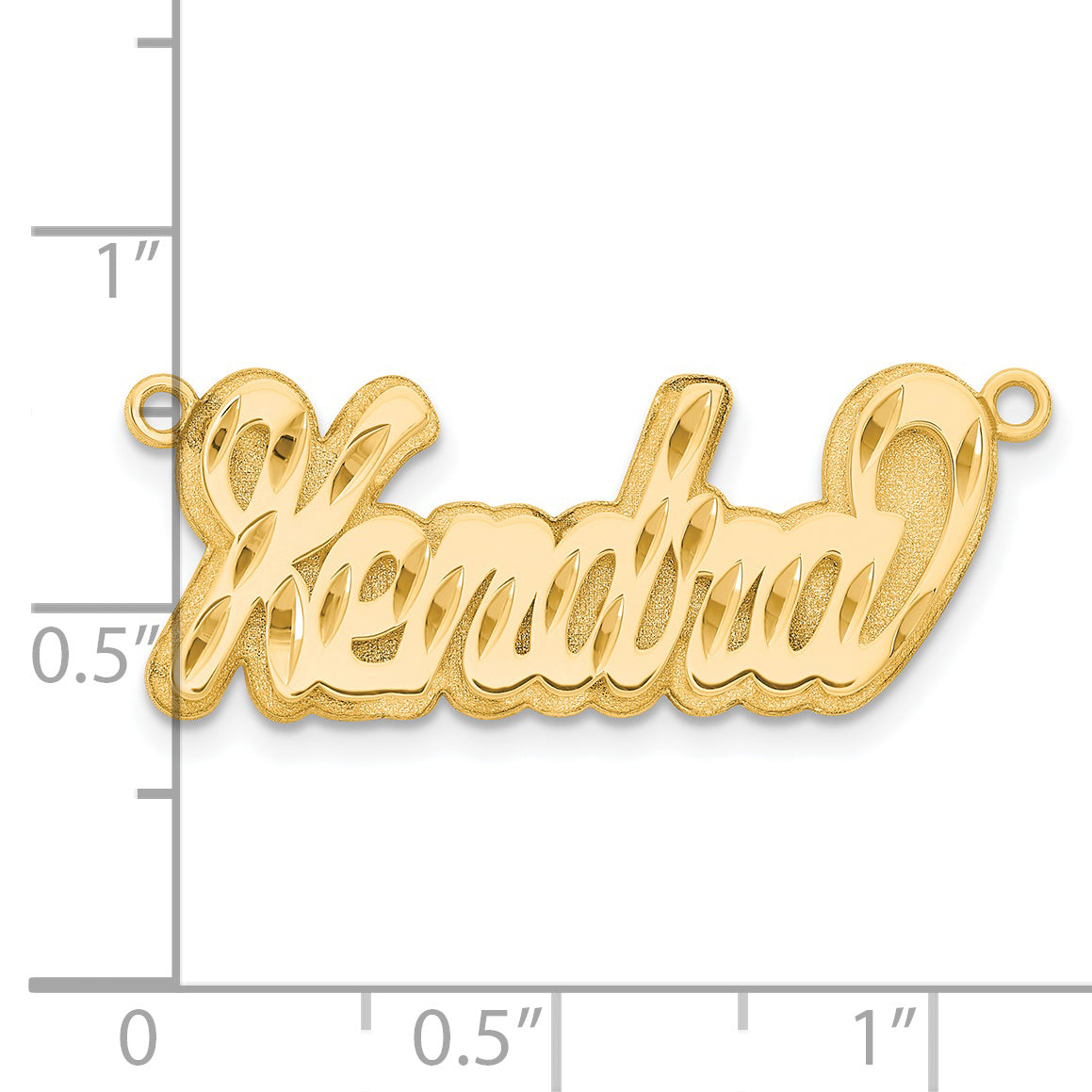 14KY 3D Diamond-cut Name Plate