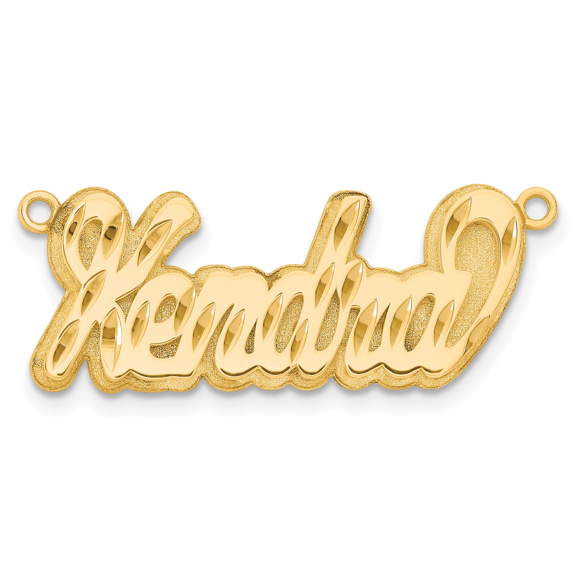 14KY 3D Diamond-cut Name Plate