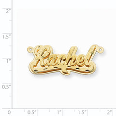 14k Satin Diamond-cut 3D Name Plate