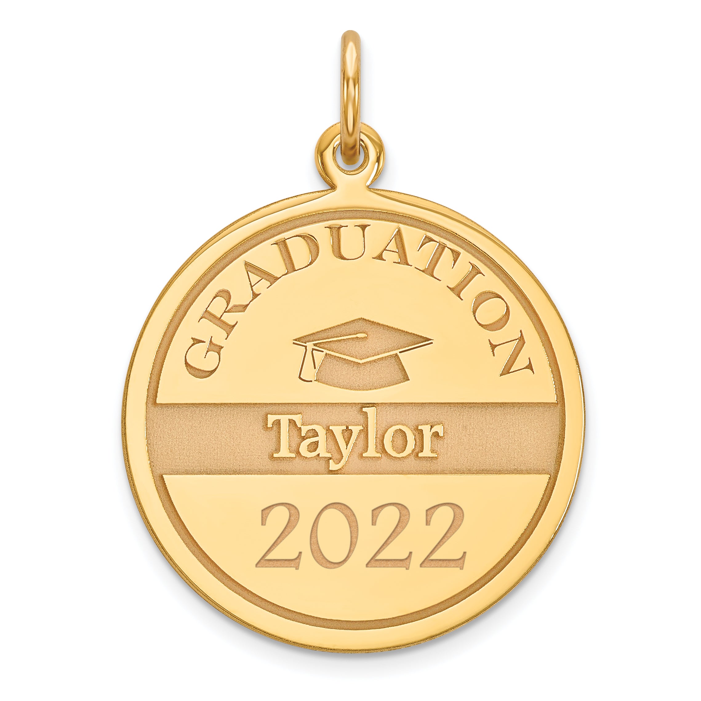 14k Personalized Graduation Charm