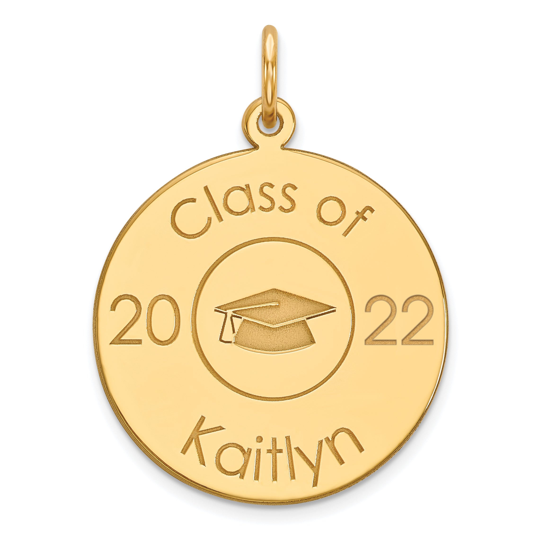 14k Personalized Graduation Charm