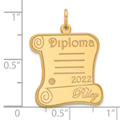 14k Personalized DIPLOMA Charm