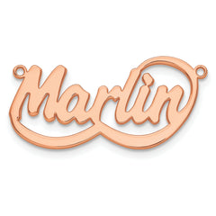 14K Rose Gold Polished Bellamy Font Name Plate