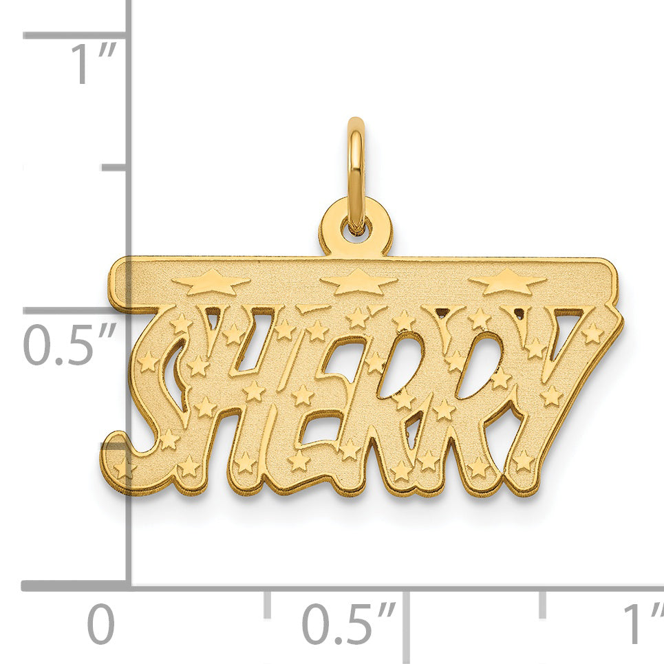 14K Satin Bellamy Font Name Plate