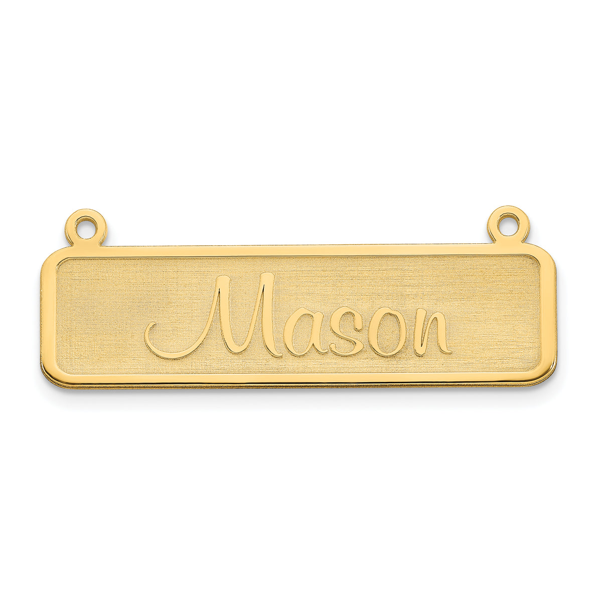 14K Satin Name Plate Bar