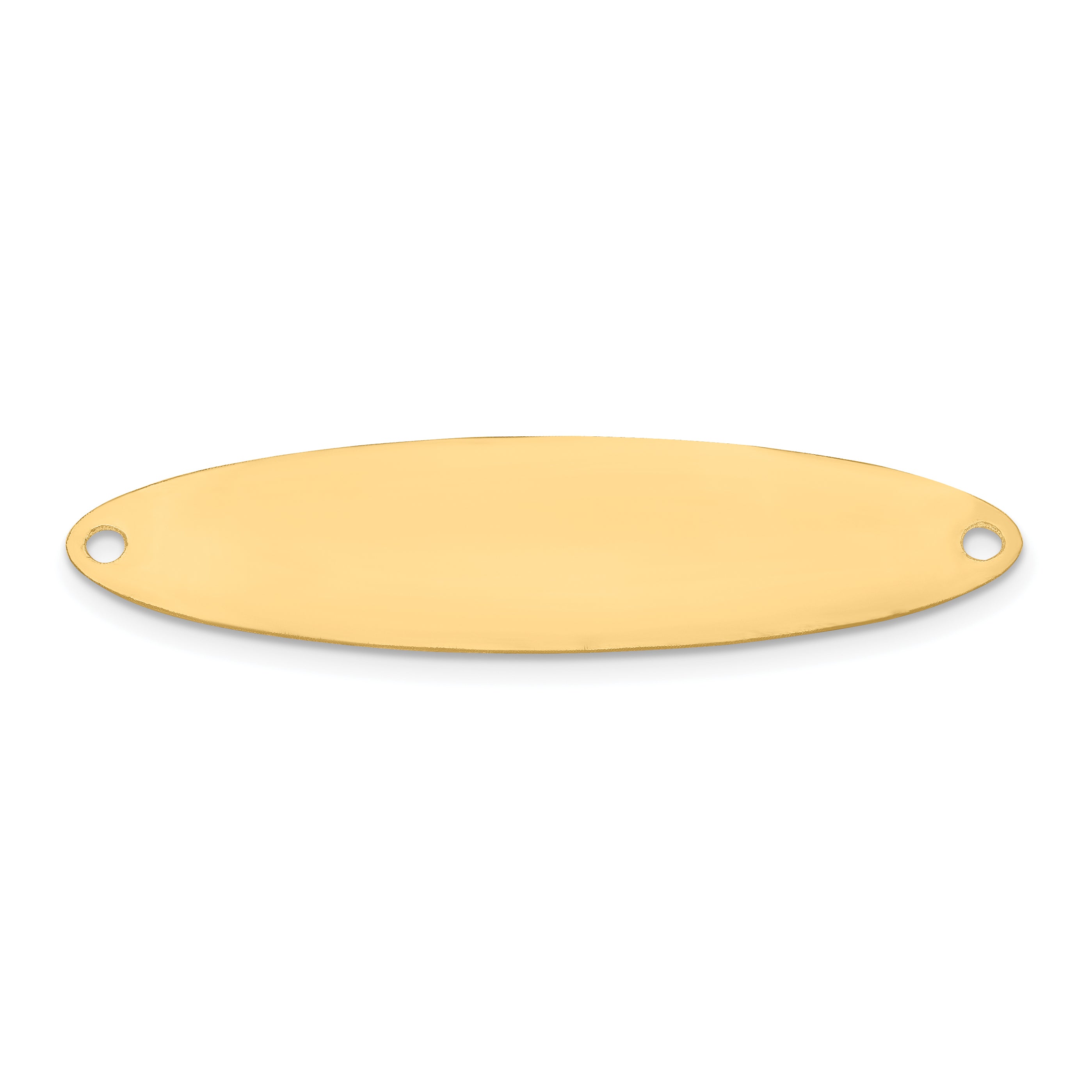 14K Large Oval with Stars Name Plate