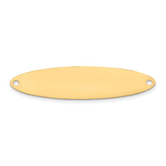 14K Large Oval with Stars Name Plate