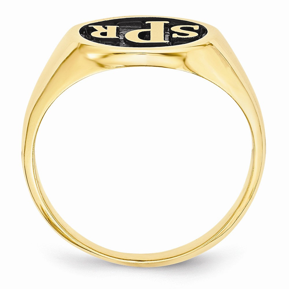 Antiqued 925 Sterling Silver Gold Signet Ring Sizeable Unisex