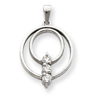 14K White Gold AA Diamond pendant