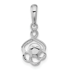 14k White Gold Pearl Pendant Mounting