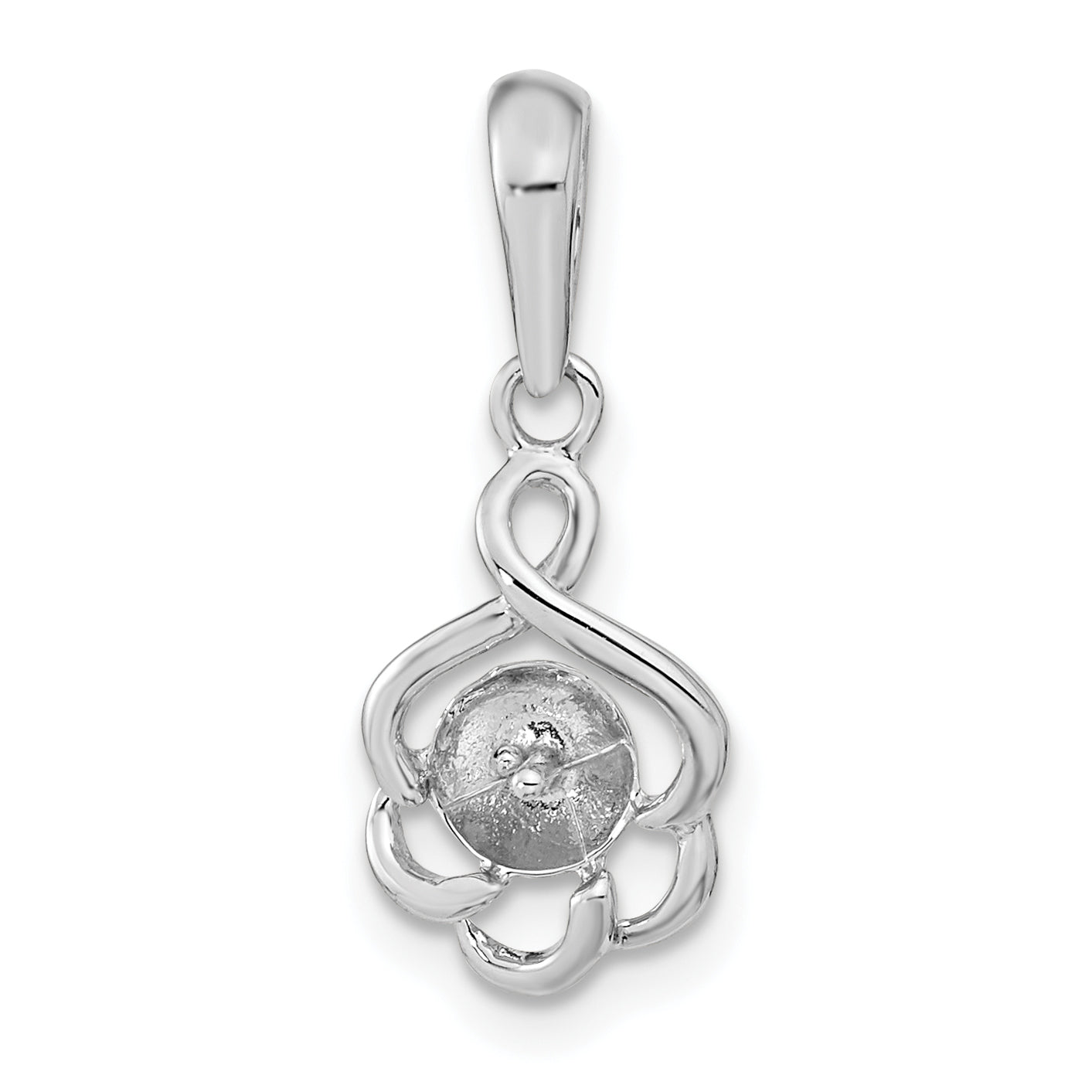 14k White Gold Pearl Pendant Mounting