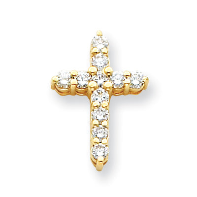 14k AA Diamond Cross Pendant