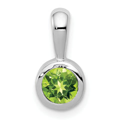 14k White Gold .55 Peridot Pendant