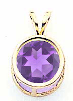 14K 8mm Tanvorite bezel pendant