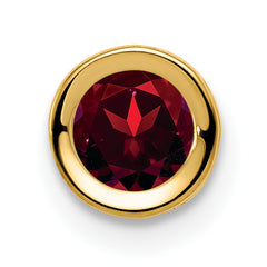 14k 5mm Garnet bezel pendant