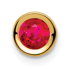 14K 5mm Ruby bezel pendant