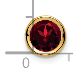 14K 6mm Garnet bezel pendant