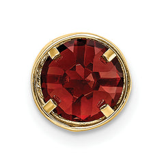 14K 7mm Garnet bezel pendant