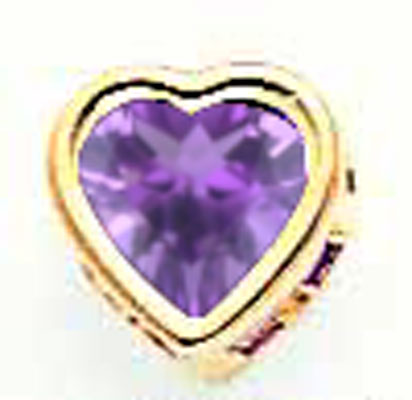 14K 5mm Heart Tanvorite bezel pendant