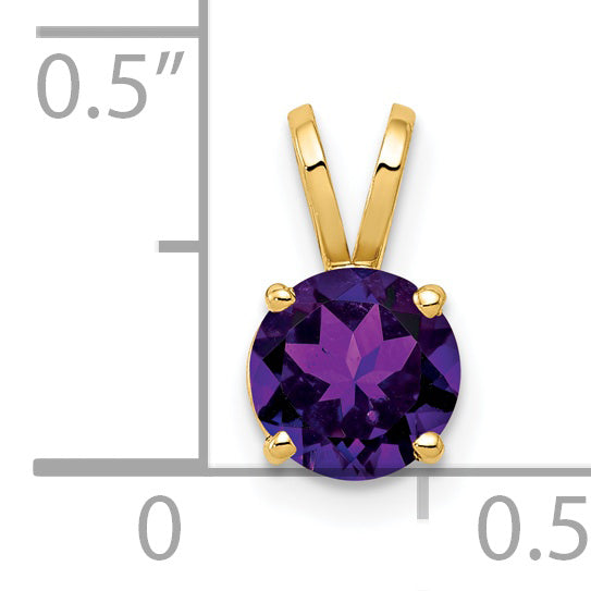 14K Amethyst Diamond pendant