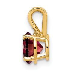 14K Garnet Diamond pendant