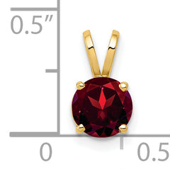 14K Garnet Diamond pendant