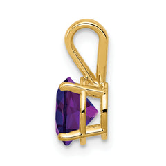 14K Amethyst Diamond pendant