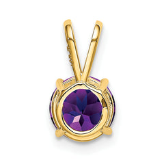 14K Amethyst Diamond pendant