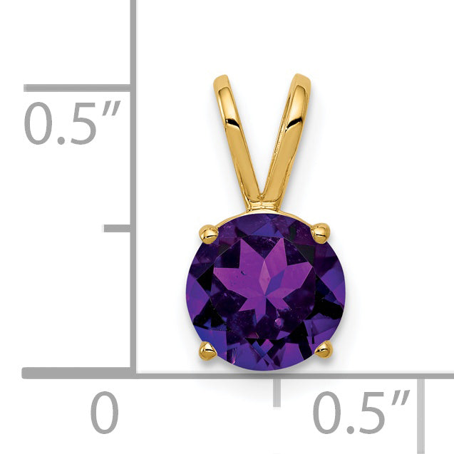 14K Amethyst Diamond pendant