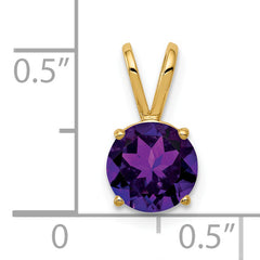 14K Amethyst Diamond pendant