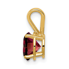 14K 7mm Garnet pendant