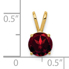 14K 7mm Garnet pendant