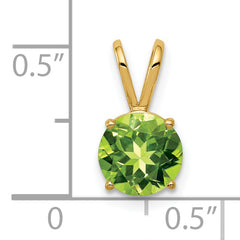 14K 7mm Peridot pendant